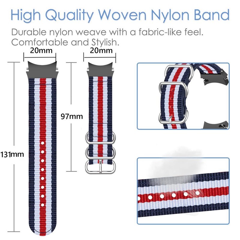 Smartwatch Wristbands Strap Canvas Smartwatch Replacement Band for Watch 4