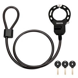 TOKCKYBL Heavy Duty Scooter Lock - 140cm x 13.5mm Anti-Theft Cable Lock with 3 Keys - Weatherproof, Anti-Shear, Anti-Rust - Electric Scooters, Bikes, Motorcycles