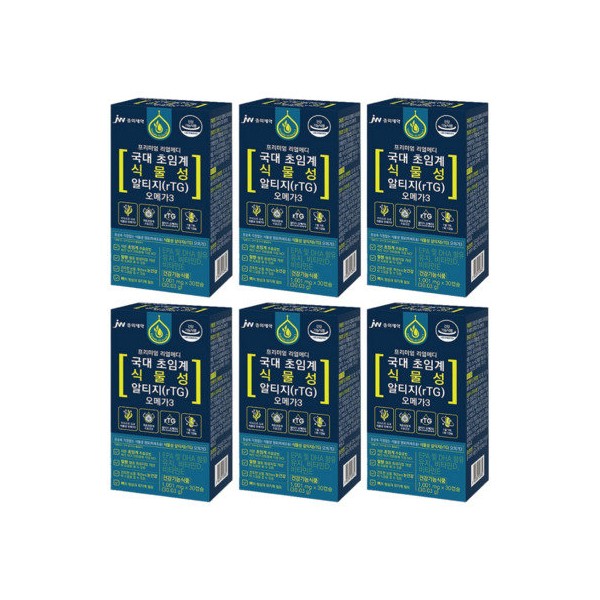 Joongwae Pharmaceutical Realmedi Kukdae Supercritical Vegetable Altige Omega 3 30 Capsules 6 Boxes SJ / 중외제약 리얼메디 국대 초임계 식물성 알티지 오메가3 30캡슐 6박스 SJ