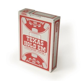 Texas Hold' Em Silver 100% Plastic (Red)