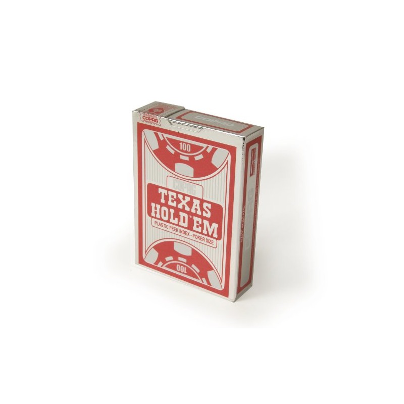 Texas Hold' Em Silver 100% Plastic (Red)