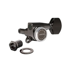 Gotoh SG381 Magnum Lock Traditional Tuners 3 Per Side, mini 07 buttons Black Chrome (Cosmo)