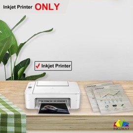 INKUWAY A4 Transparent Inkjet OHP Film with Senser Trip for Inkjet Printer 20sheets for use of Image and Design Printing