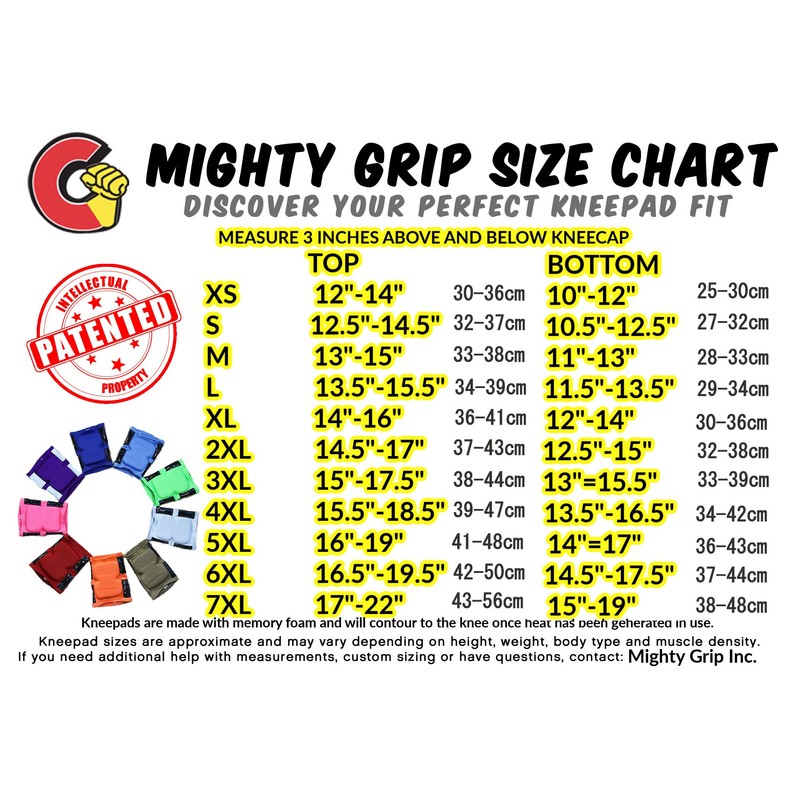 Mighty Grip ポールダンス用滑り止め付きニーパッド プロテクター 膝当て サポーター (Sサイズ)