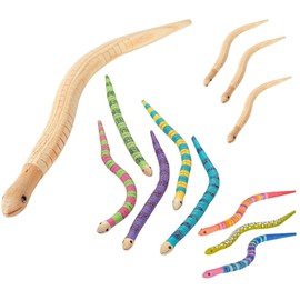 DIY Wooden Wiggly 12" Snakes (12 Pack) Arts & Crafts Unfinished Flexible Timber Wood