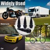 MEAJOO 4PCS Spiked Style Tire Valve Stem Caps, Universal Aluminium