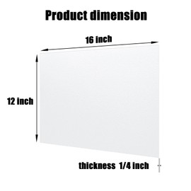 ABS Plastic Sheet 1/4 Inch Thick 12 x 16 (2-Pack),Two-Sided Heat Moldable Panel (Thermoplastic Textured Front & Smooth Back), White Thermoform Board Great for DIY Projects, Decor, Handcrafts