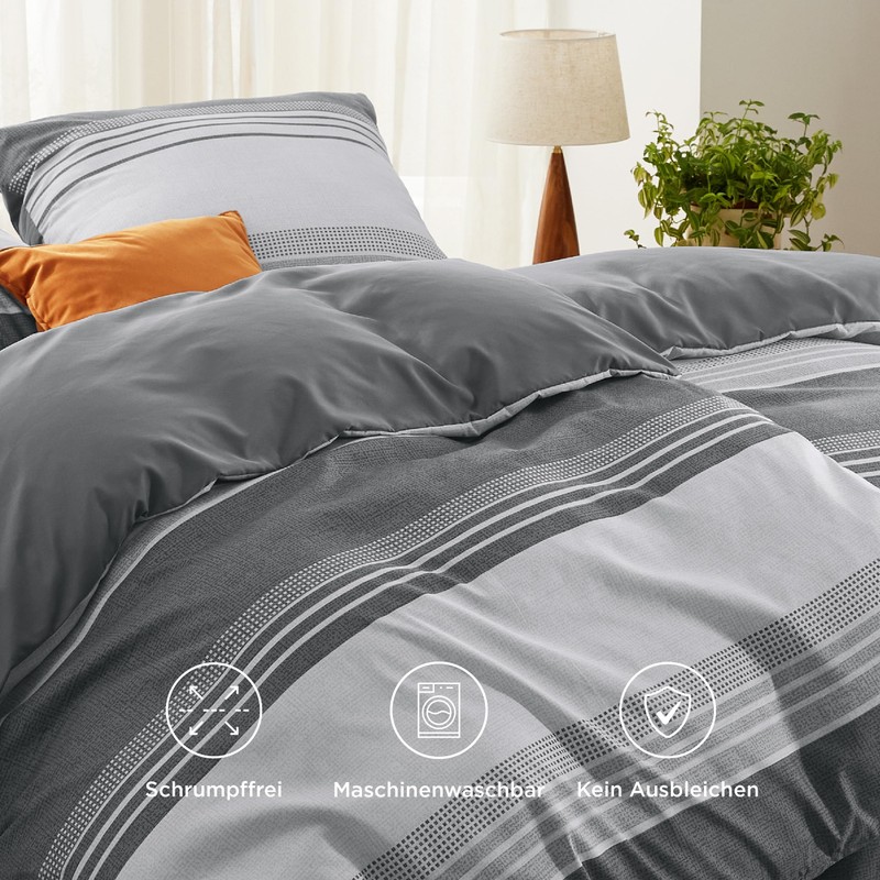 Bedsure Bed Linen 135 x 200 cm 2-Piece Duvet Cover