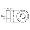 Trend Router Cutter Bearing, 5/8 Inch Diameter, 1/4 Inch Bore,