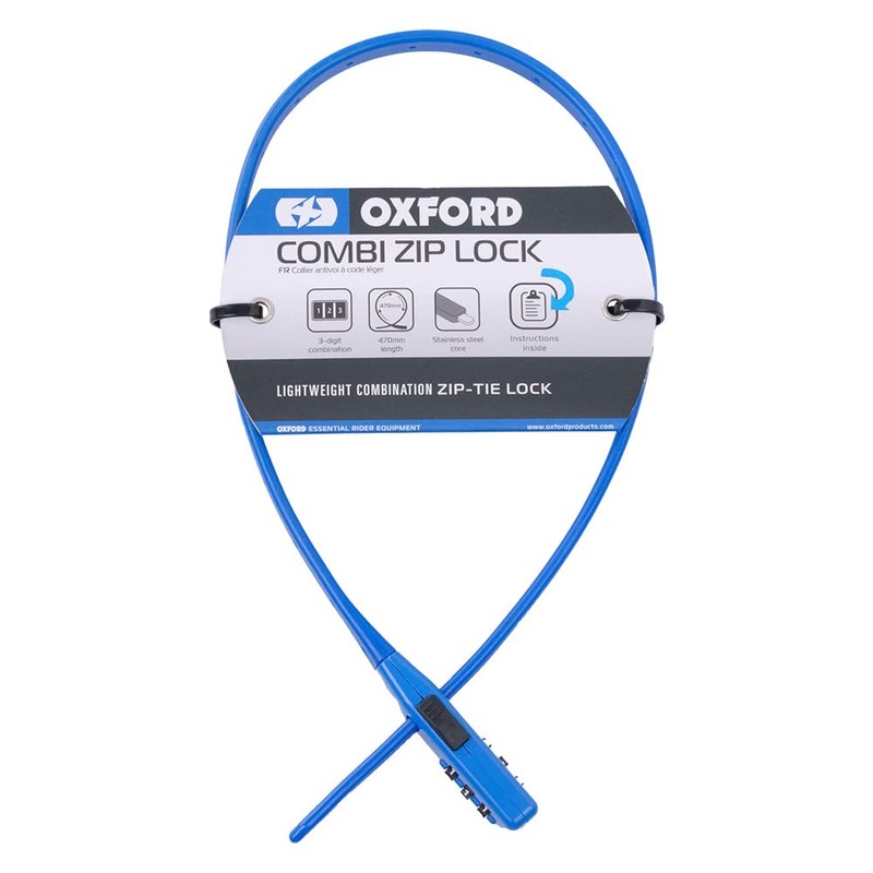 Oxford Products, Blue, LK152 Combo Multi-use Security Tie & Bike