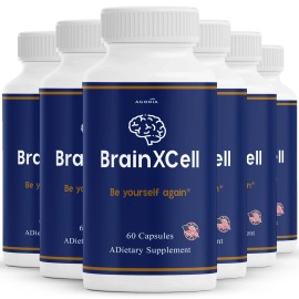 ( 6 Pack ) BrainXCell Premium Nootropic Supplement, Brain X Cell Capsules