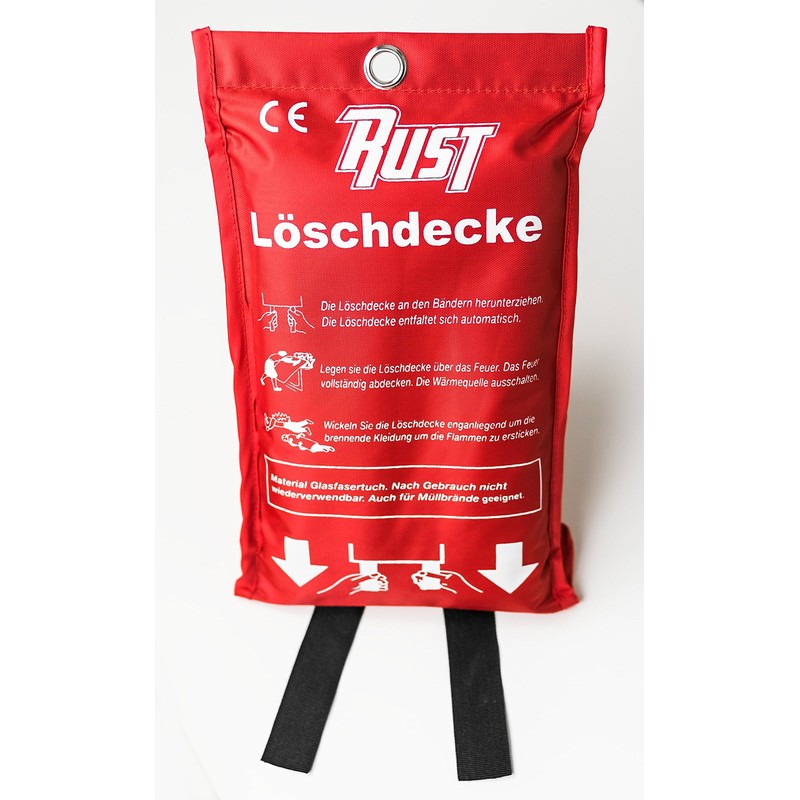 Rust Fire Blanket Emergency Equipment 100 x 100 cm Immediate
