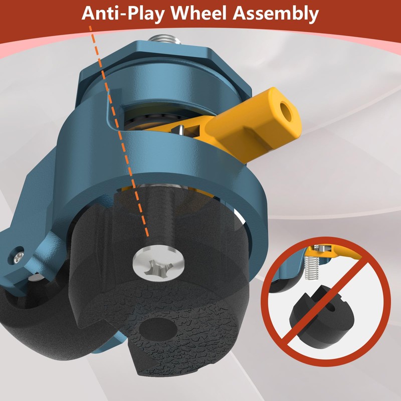Leveling Stem Casters,Chaxtr Heavy Duty with Ratchet Handle, 1/2" and