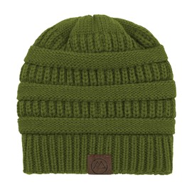 Winter Hats for Women Green Beanie Satin Lined Slouchy Beanie Hats Womens Winter Hats Unique Gifts Snow Ski Hat Olive