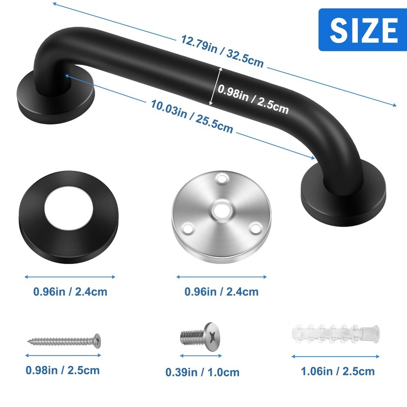 2 Pack Shower Grab Bar, Stainless Steel Bathroom Grab Bar,