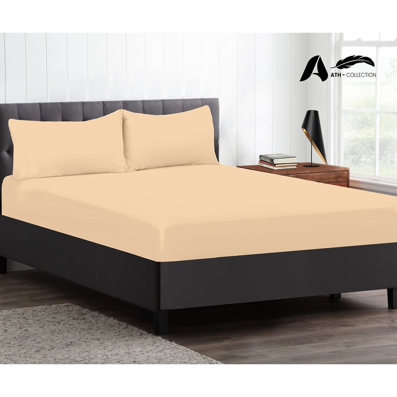 A ATH COLLECTION 300 Thread Count Egyptian Cotton Fitted Sheet