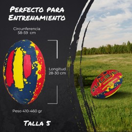 RUGBIER Rugby Training Ball - Size 5 Training - High End - Training and Game - Men Categories and Senior Teams - Rugby Spain
