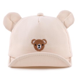 MniJiza Baby Bear Hat Kids Girls Boys Sun Hat Spring Summer Sun Hat, beige