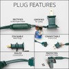 G12 LED Razzberry Blue Prelamped Light Set, Green Wire -