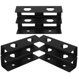 Operitacx Desk Double Layer Laptop Mount Metal Bracket for Storage Compatible Laptops and Keyboards for Home Office Organization Black