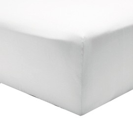 Sapphire collection® Bunk Bed Fitted Sheet Non Iron Percale 180 Thread Count Polycotton Plain 30CM/12 Inch, Bunk Bed (White)