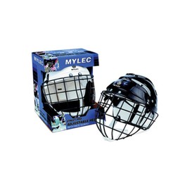 Mylec Sr. Helmet with Wire Face Guard, White , Large
