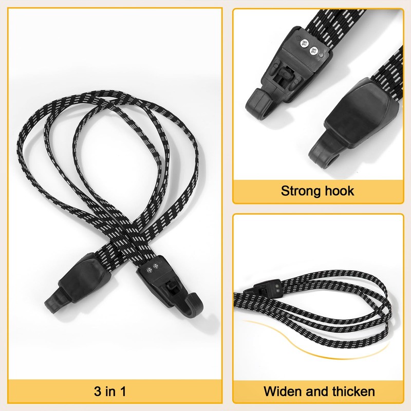 Bicycle Tie Down Strap Elastic Luggage Strap Tension Ropes with