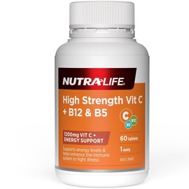 Nutra-Life High Strength Vit C + B12 & B5 60