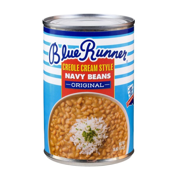 Blue Runner Creole Cream Style Navy Beans 16 Ounce (Pack of 6)