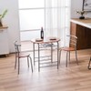 FCH 3 Piece Small Dining Table Set for 2, Oval