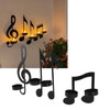 4Pcs Unique Iron Black Music Note Wall Sconce Candle Holder