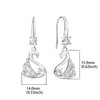 Sterling Silver Swan Drop Dangle Earrings for Women - Hypoallergenic