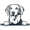 AB Tools Black Metal Peeking Retriever Silhouette with Fixing Plate