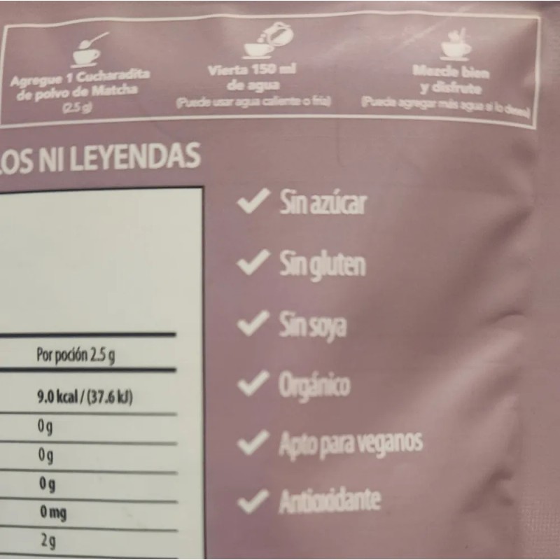 Matcha Organica en Polvo Sin Azucar 100g Farmasi