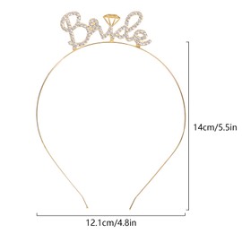 Bride to Be Headband, Hen Party Bride Headband, Bride to Be Tiara for Bachelorette Party, Bridal Shower, Golden