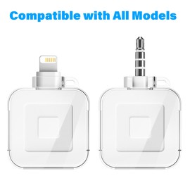 Lanyard Case for Square Reader for Magstripe with 3.5mm Headset Jack or Lightni Connector Cover Case for Square Reader Magstripe Holder (1pack, Transparent