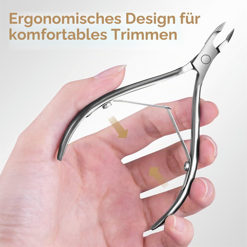 Cuticle Nippers with Cuticle Pusher, Easkep Dead Skin Remover, Scissor