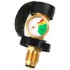 Solimeta Universal Fit POL Propane Tank Adapter with Gauge Converts