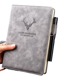 DJDBaihuo Cute Deer Head Ins Style Literary Notebook with Thick and Exquisite Retro Design 2-Piece Set