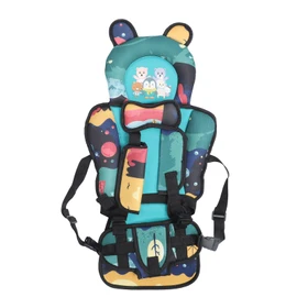 Toddler Car Seat Insert Bear Pattern Heighten Adjustable Fixing Straps Portable Infant Car Seat Liner Camouflage Green