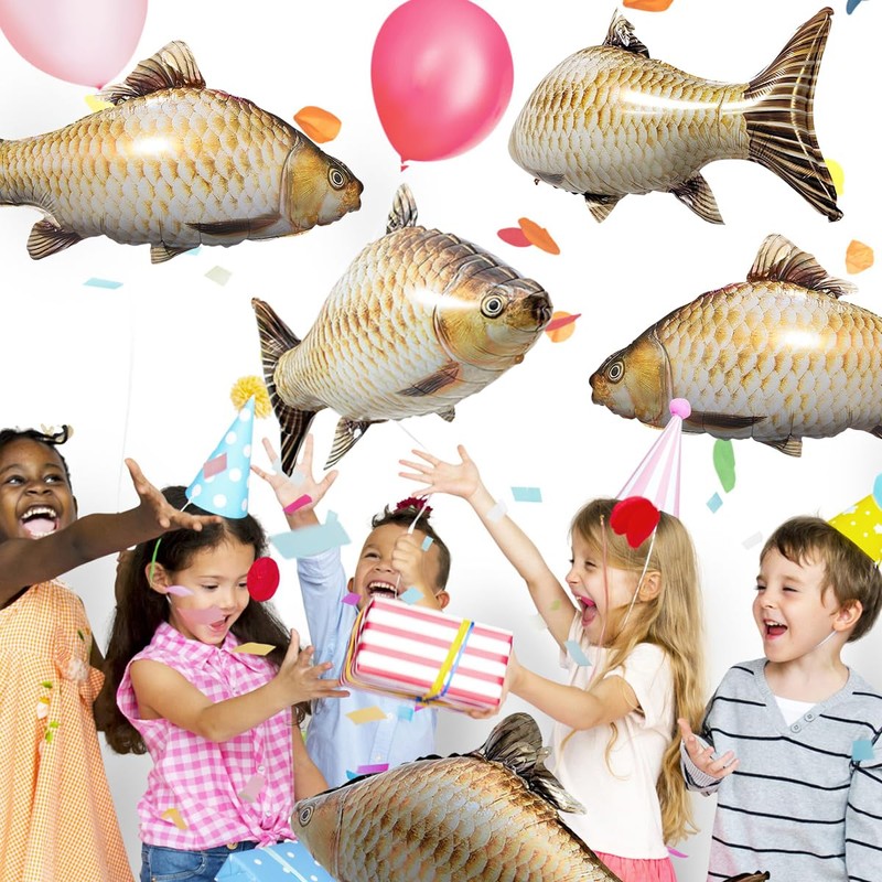 6-piece set, fish balloons, inflatable carp, inflatable fish, inflatable animals,