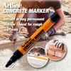 Artline Professional Concrete Permanent Markers with Durable 1.5mm Bullet Tip,