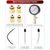 ATPEAM Compression Gauge Cylinder Pressure Gauge with Vacuum Gauge 0-300PSI