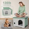 Plastic Cat House for Indoor Outdoor, Weatherproof Outside Cat House