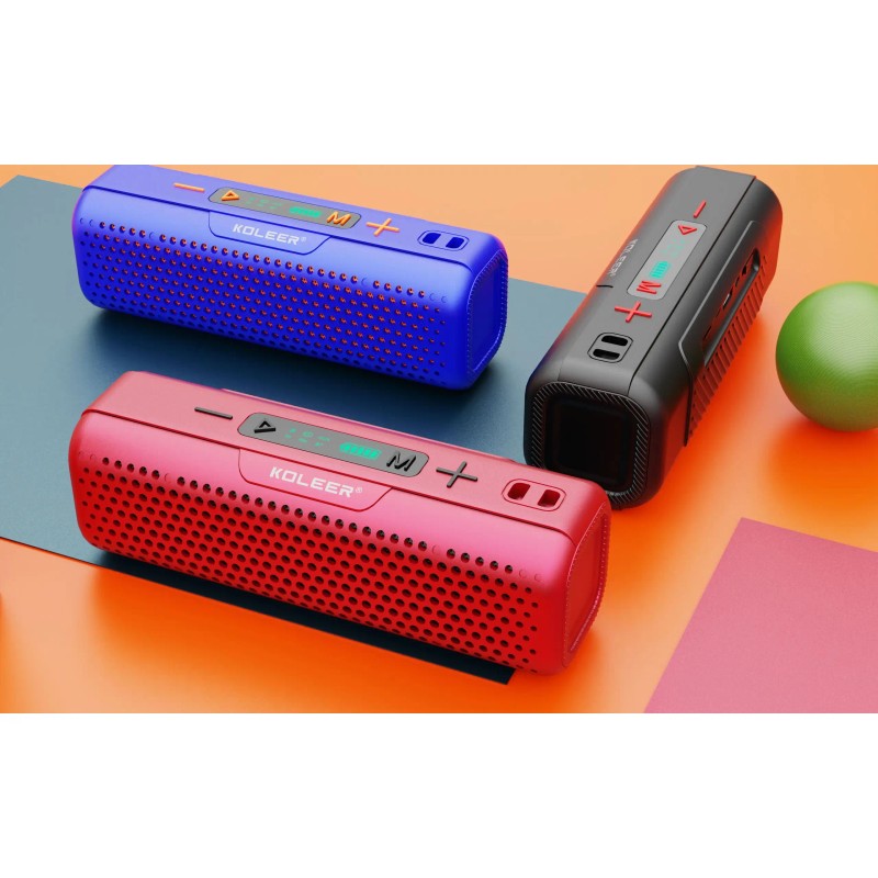 Loud Sound Portable Bluetooth Speaker with FM Radio LCD Display