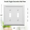 OKAWYC Double Toggle Light Switch Cover Adler Metal Wall Plate,
