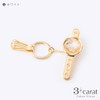 Three Karat Bag Key Clip, Nuance Shell, Key Clip, Women's,