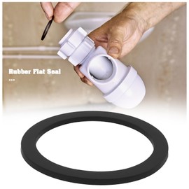 YINETTECH 10PCS Rubber Flat Seals 45 x 36 x 2mm Suitable for Siphons Drains Siphon 1 1/2 Inch Union Nut Rubber Gasket Siphon Overflow Gasket