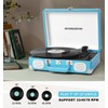 MANGOSTAN Record Player 3 Speed Bluetooth Portable Suitcase, Vinyl Phonograph