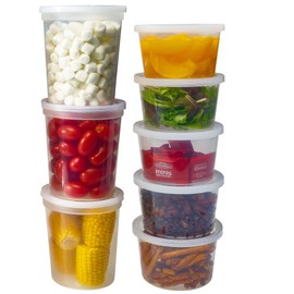 DuraHome Deli Containers with Lids for Food Storage Leakproof - 60 Sets BPA-Free Plastic Microwaveable Clear Food Storage Container Premium Quality, Freezer & Dishwasher Safe (16 oz & 32 oz - Bulk)